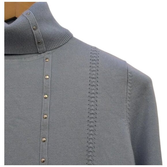 LEO & UGO light blue turtleneck sweater size 3 - Picture 2 of 5